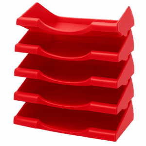 Lot de 6 corbeilles à courrier